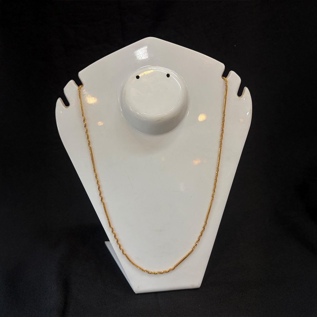 Silver Evil Eye Blue Bead Minimal Anklet