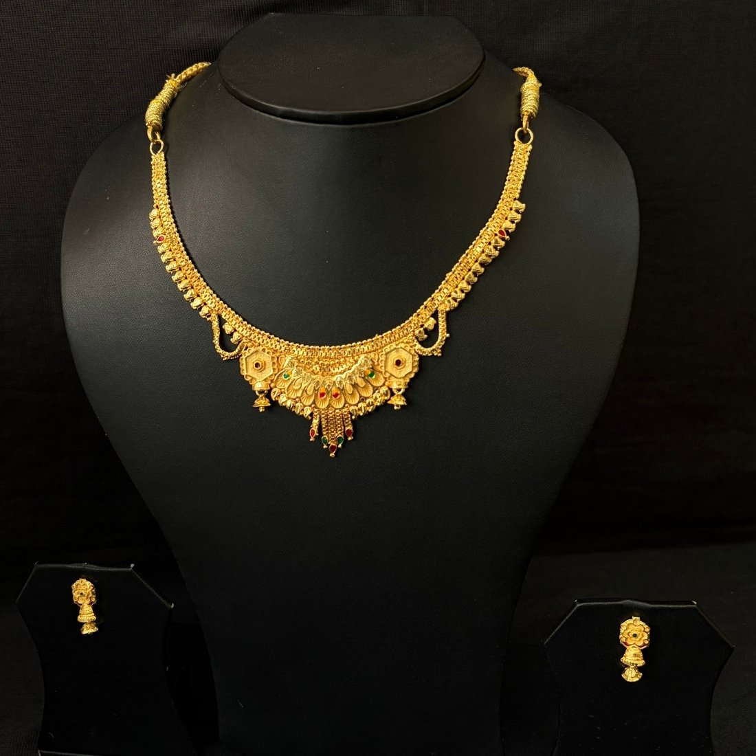 Pink Buds Evil Eye Silver Anklet