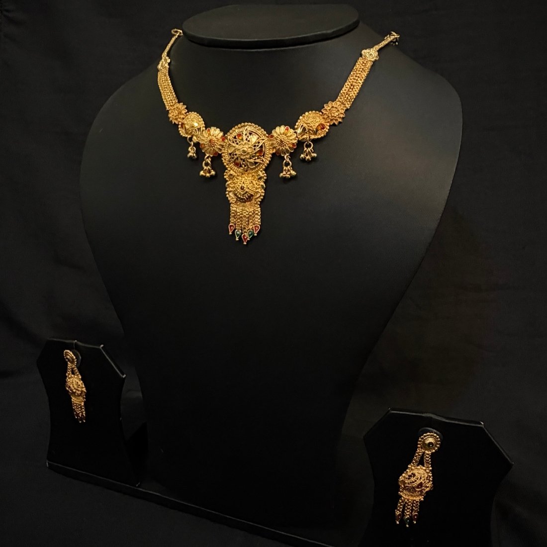 Pink Buds Evil Eye Silver Anklet