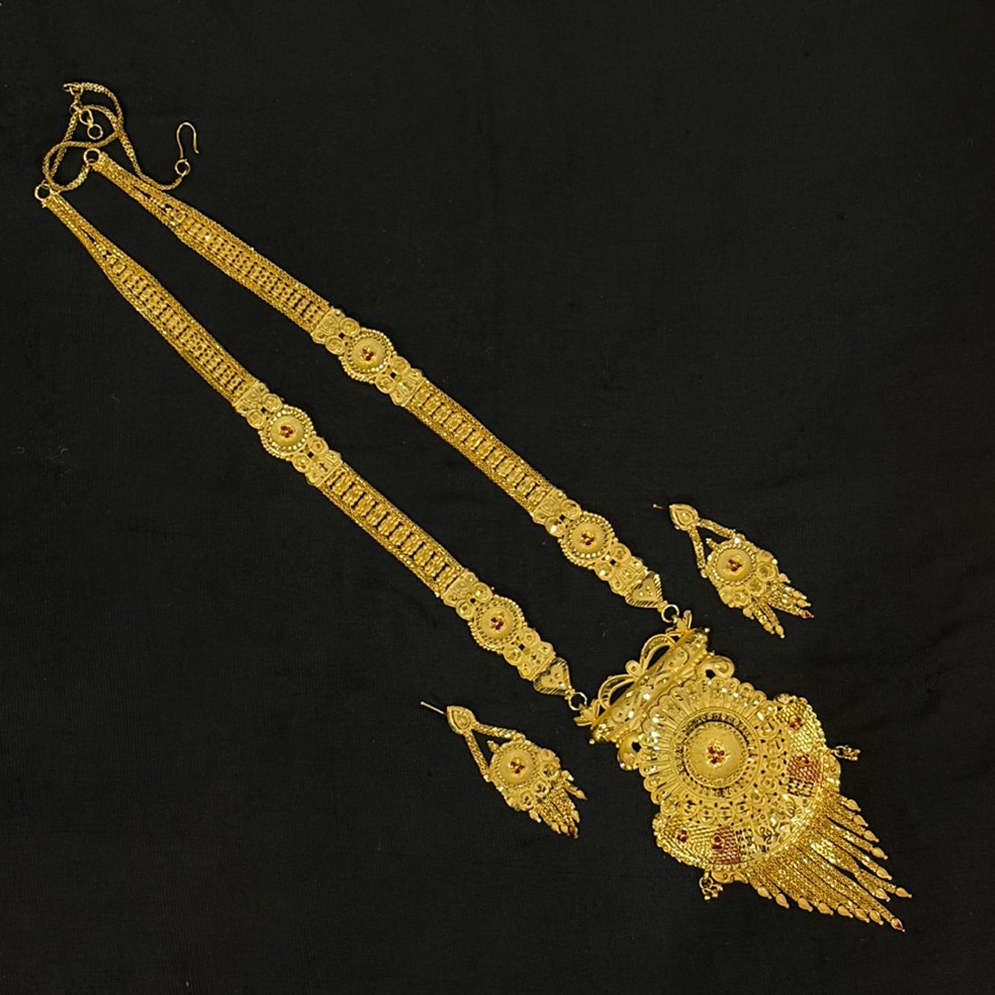 Pink Buds Evil Eye Silver Anklet