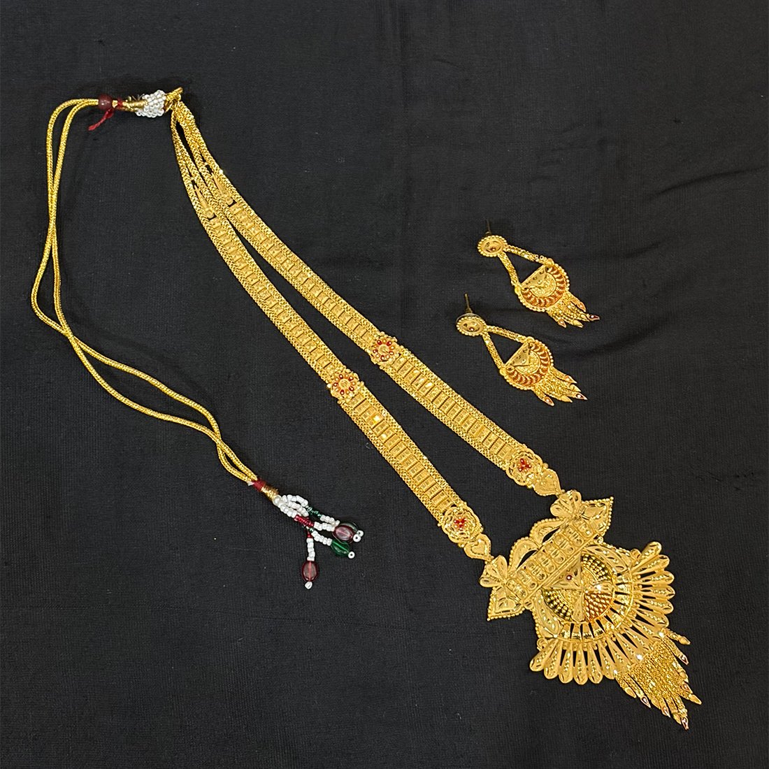 Pink Buds Evil Eye Silver Anklet