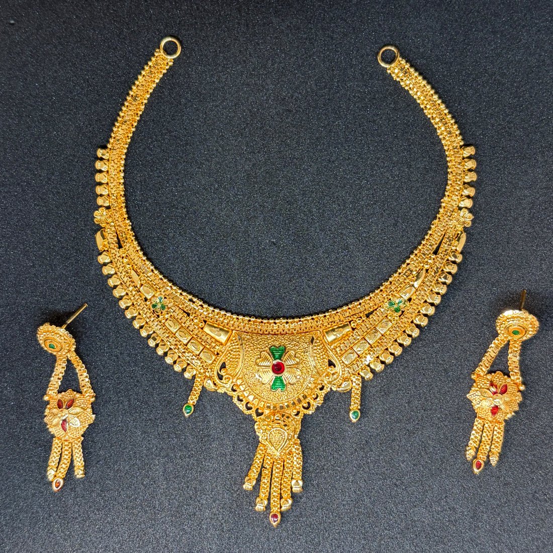 Pink Buds Evil Eye Silver Anklet