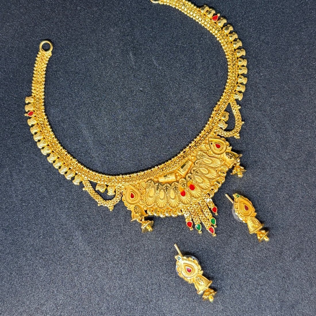 Pink Buds Evil Eye Silver Anklet